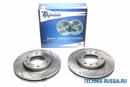Тормозные диски 300mm с перфорацией и насечками Hyundai H-1 Cargo TA-TECHNIX EVOBS20963P