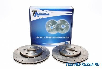 Тормозные диски 256 mm с перфорацией и насечками VW Polo 6R TA-TECHNIX EVOBS2479P