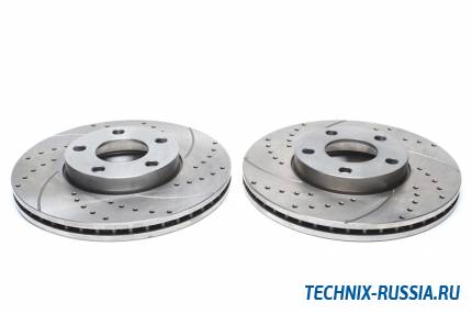 Тормозные диски 282 mm с перфорацией и насечками VW Passat B5+ Variant TA-TECHNIX EVOBS2484P