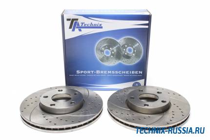 Тормозные диски 282 mm с перфорацией и насечками VW Passat B5+ Variant TA-TECHNIX EVOBS2484P