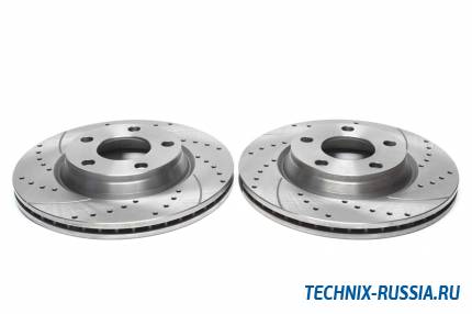 Тормозные диски 280 mm с перфорацией и насечками VW Phaeton TA-TECHNIX EVOBS2485P