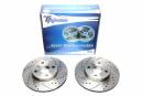 Тормозные диски 255mm с перфорацией и насечками Toyota Yaris P1 TA-TECHNIX EVOBS2570P
