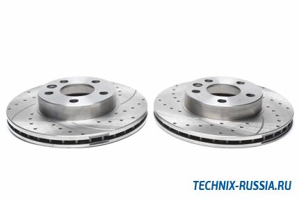 Тормозные диски 280 mm с перфорацией и насечками VW Transporter IV TA-TECHNIX EVOBS2690P