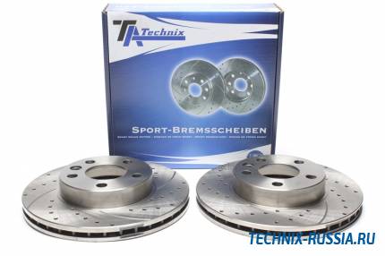 Тормозные диски 280 mm с перфорацией и насечками VW Transporter IV TA-TECHNIX EVOBS2690P
