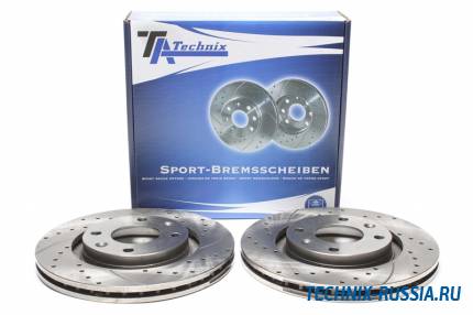 Тормозные диски 266 mm с перфорацией и насечками Peugeot 208 TA-TECHNIX EVOBS2770P