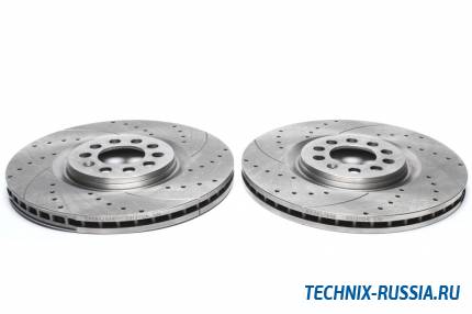 Тормозные диски 312 mm с перфорацией и насечками Audi TT 8N TA-TECHNIX EVOBS2848P