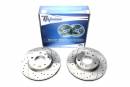Тормозные диски 273,8mm с перфорацией и насечками Kia Carnival II TA-TECHNIX EVOBS2862P