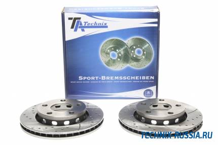 Тормозные диски 256mm с перфорацией и насечками VW Passat B5 4 Motion TA-TECHNIX EVOBS2913P