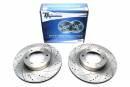 Тормозные диски 337,7mm с перфорацией и насечками Toyota Land Cruiser TA-TECHNIX EVOBS2916P
