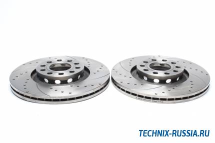 Тормозные диски 312 mm с перфорацией и насечками VW Passat B5+ variant TA-TECHNIX EVOBS2919P