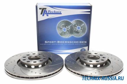 Тормозные диски 312 mm с перфорацией и насечками VW Passat B5+ variant TA-TECHNIX EVOBS2919P