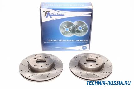 Тормозные диски 257,5mm с перфорацией и насечками Alfa Romeo 164 TA-TECHNIX EVOBS2940P