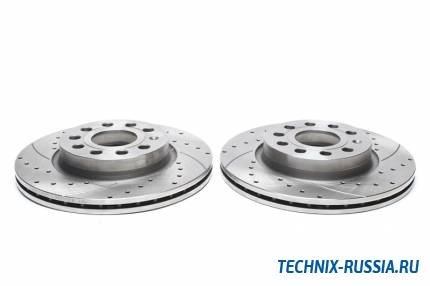 Тормозные диски 280 mm с перфорацией и насечками VW Jetta VI TA-TECHNIX EVOBS2957P