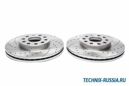 Тормозные диски 288 mm с перфорацией и насечками VW Scirocco III TA-TECHNIX EVOBS2958P