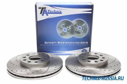 Тормозные диски 288 mm с перфорацией и насечками VW Scirocco III TA-TECHNIX EVOBS2958P