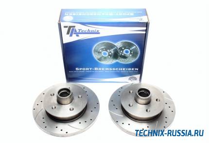 Тормозные диски 258mm с перфорацией и насечками VW Transporter III Bus TA-TECHNIX EVOBS3127P