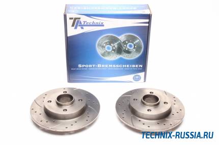 Тормозные диски 249mm с перфорацией и насечками Peugeot 308 TA-TECHNIX EVOBS3241P