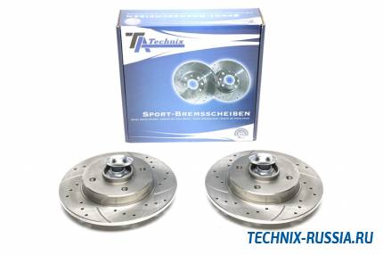 Тормозные диски 249mm с перфорацией и насечками Peugeot 207 TA-TECHNIX EVOBS3256BSP
