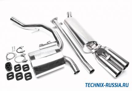 Выхлоп catback из нержавеющей стали 2 x 76mm Opel Calibra A 8V / 16V / TA-TECHNIX EVOCAAE276
