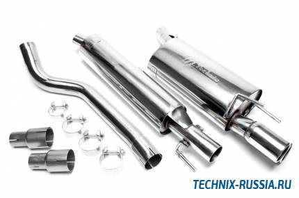 Выхлоп catback из нержавеющей стали 2x76mm Opel Corsa B TA-TECHNIX EVOCOBAE276