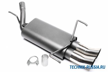 Спортивный глушитель 2x76mm DTM Opel Corsa C 1.0-1.7 CDTI TA-TECHNIX EVOCOCED76