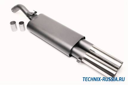 Спортивный глушитель 2x76mm VW Golf II 1,1 /1,3/1,6/1,6D/1,8 TA-TECHNIX EVOG2E276
