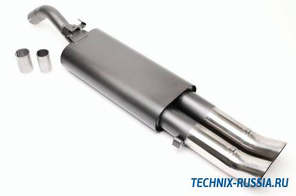Спортивный глушитель 2x76mm VW Golf II 1,1 /1,3/1,6/1,6D/1,8 TA-TECHNIX EVOG2ED76