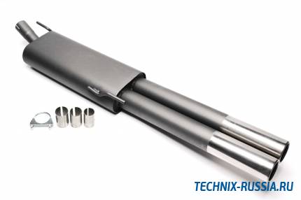 Спортивный глушитель 2x76mm VW Golf III Variant 1,4/1,6/1,8/2,0/1,9 TD TA-TECHNIX EVOG3VE276