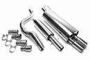 Выхлоп catback из нержавеющей стали 2x76mm Audi A3 8L 1,4 / 1,6 / 1,8 / 1,8T / 2,0 / 1,9 TDI TA-TECHNIX EVOG4AE276