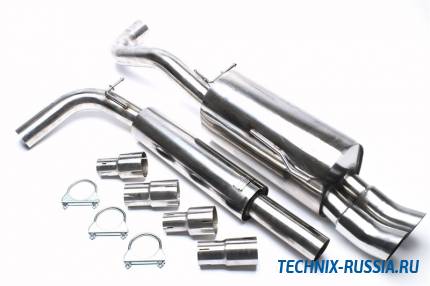 Выхлоп catback из нержавеющей стали 2x76mm VW Lupo 1,0 / 1,4 / 1,7 TA-TECHNIX EVOLUAED76