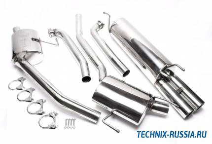 Выхлоп catback из нержавеющей стали 2 x 76mm Opel Omega B Caravan 2.5i -24V / 3.0i-24V TA-TECHNIX EVOOBC6AE276