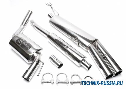 Выхлоп catback из нержавеющей стали 2x76mm VW Passat B3, B4 седан / универсал 1.6i / 1.8i / 1.8GT / 1.8i-16V / 2.0i / 2.0i-16V TA-TECHNIX EVOP35AE276