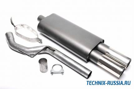 Спортивный глушитель 2x76mm VW Passat B3, B4 Sedan/Variant TA-TECHNIX EVOP35E276
