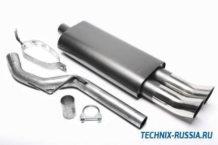 Спортивный глушитель 2x76mm DTM VW Passat B3, B4 Sedan/Variant TA-TECHNIX EVOP35ED76