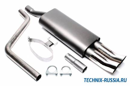 Спортивный глушитель 2x76mm DTM VW Polo III 86C TA-TECHNIX EVOP3ED76