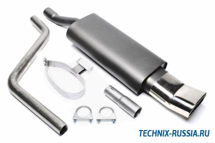 Спортивный глушитель 70x140mm DTM VW Polo III 86C 1,1/1,3 TA-TECHNIX EVOP3EDTM