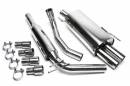 Выхлоп catback из нержавеющей стали 2x76mm VW Polo 6N TA-TECHNIX EVOP4AE276