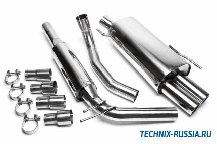 Выхлоп catback из нержавеющей стали 2x76mm VW Polo 6N TA-TECHNIX EVOP4AE276