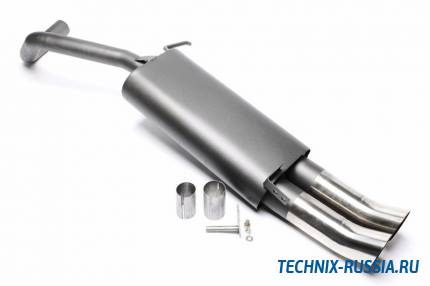 Спортивный глушитель 2x76mm DTM Skoda Fabia 6Y TA-TECHNIX EVOP5ED76