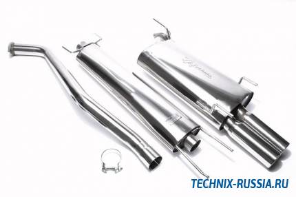 Выхлоп catback из нержавеющей стали 2x76mm Opel Vectra B 1.6 8V / 1.6 16V / 1.8 16V / 2.0 16 TA-TECHNIX EVOVBAE276