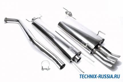 Выхлоп catback из нержавеющей стали 2x76mm DTM Opel Vectra B 1.6 8V / 1.6 16V / 1.8 16V / 2.0 16 TA-TECHNIX EVOVBAED76