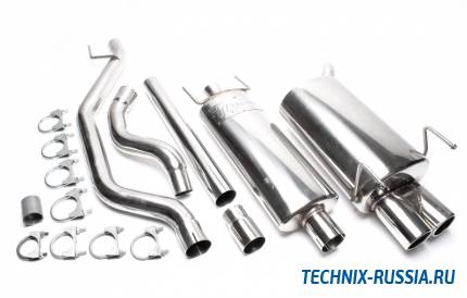 Выхлоп catback из нержавеющей стали 2 x 76mm Opel Vectra C 1.8l / 2.2l / 2.0DTI TA-TECHNIX EVOVCAE276