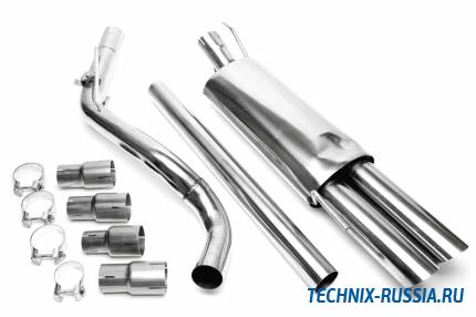 Выхлоп catback из нержавеющей стали 2x76mm VW Golf III 1HXO / 1H TA-TECHNIX RSG3E276SC